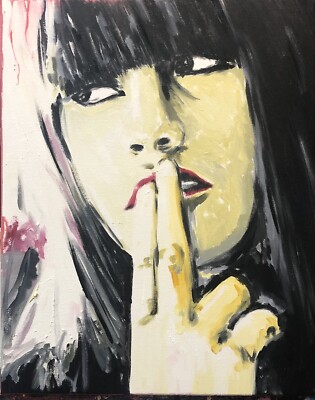  Smokin  Aces Original Painting Stretched Canvas #michaelscottwoodcock 16 X 20 