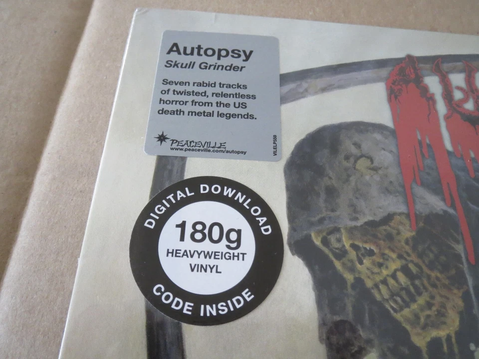 AUTOPSY -SKULL GRINDER- AWESOME RARE 1ST PRESS LP VINYL PEACEVILLE 2015 OBITUARY - Image 2 of 3