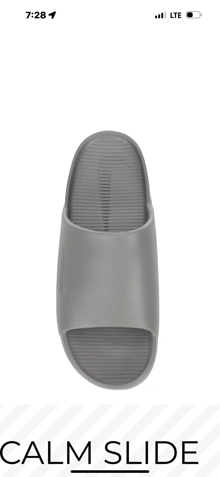 Nike CALM sandalo uomo slide grigio US taglia 10