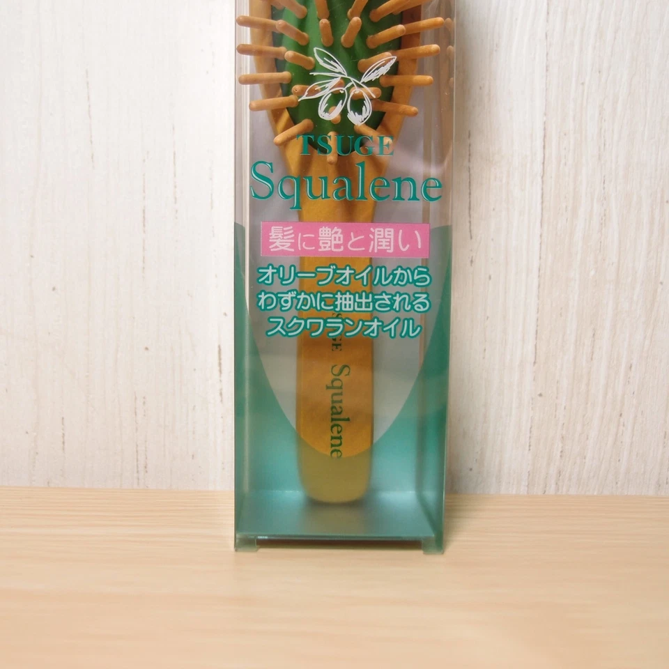 Japanese Hair Wood Cushion Brush Tsuge Olive Squalene Oil Compound Beauty Small - Image 4 of 4