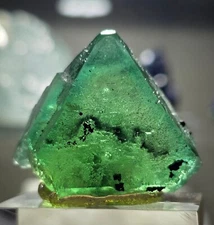 Emerald Green Fluorite Octahedral - Atacocha Mine, Cerro De Pasco, Peru