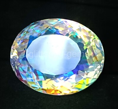 Natural 100 Ct Mystic Topaz Oval Cut Brazil Certified IGL  Loose Gemstone 5JSR
