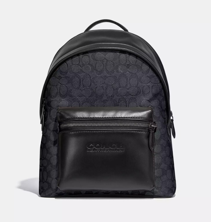 COACH リュック バックパック 黒 COACH Signature Charter Backpack C2670, Charcoal Genuine NEW WITH