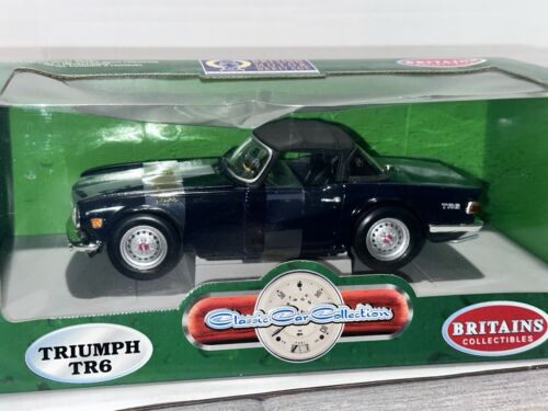 Coche diecast raro escala 1/18 Triumph Tr6 negro Gran Bretaña/ERTL # 7898 SIN USAR, EN CAJA - Imagen 4 de 15