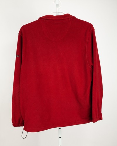 IZOD PerformX Fleece Jacket Men's Extra Large Maroon 1/4 Zip Long Sleeve - Picture 3 of 11