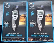 Two Smartgear Breathalyzer Digital Pocket Sized Measures Blood Alcohol Content