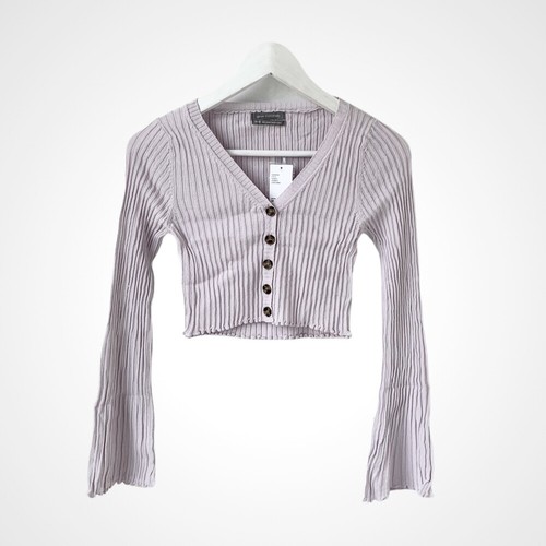 Ribbed Ruffle Cardigan Urban Outfitters 
