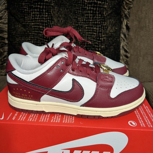 Brand New NIKE DUNK LOW SE Sail Team Red Black Muslin Women’s Size 5.5w - Picture 5 of 7