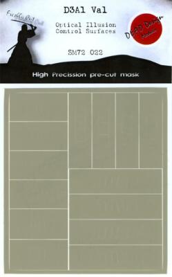 Dead Design 1/72 AICHI D3A1 ''VAL'' CONTROL SURFACES Paint Mask Fujimi