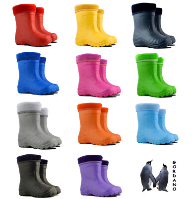 Gordano 050 Ultra Light EVA Kinder Mädchen Gummistiefel für Regen & Schnee, warme Einlagen