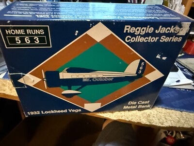 REGGIE JACKSON------1932 LOCKHEED VEGA--DIECAST AIRPLANE--LIBERTY BANK
