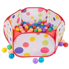 Kids Ball Pit Tent 6-sided Pop-Up 200-Balls Hexagon-Shaped Playpen Portable