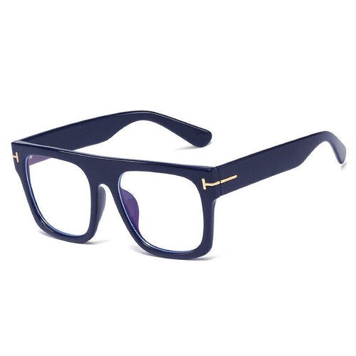 Oversize Eckig Anti Blaulicht Kurzsichtigkeit Brille Herren Damen Großes Gestell Brille - Bild 6 von 12