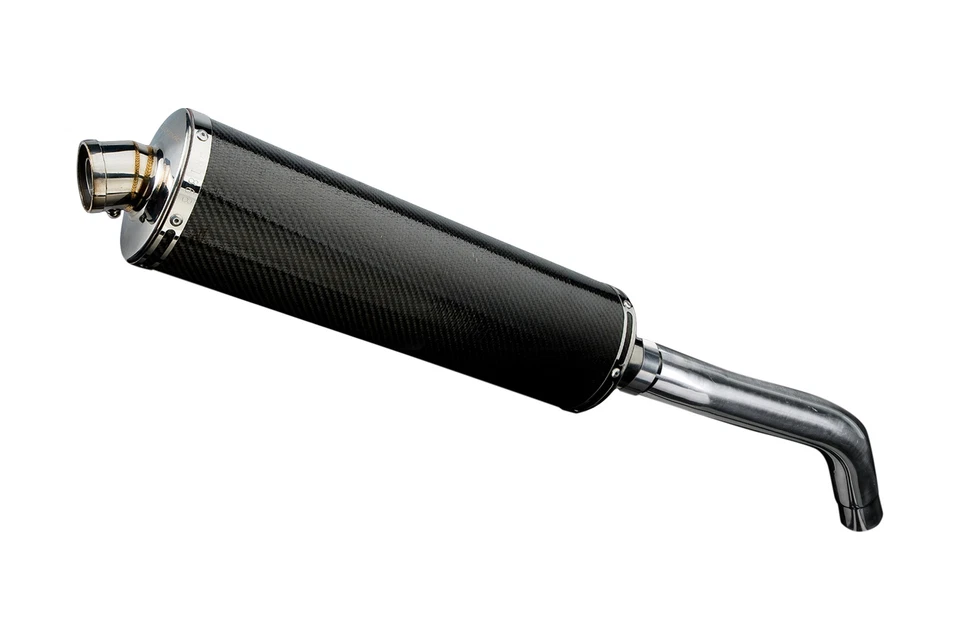 Triumph Tiger 800 ABS 2011-2018 Kit de silenciador de escape de carbono ovalado de 18" sin cordones Foto 2 de 4