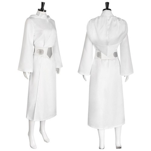 Cosplay Star Wars Princess Leia White Uniform Dress Halloween Carnival Suits - Picture 6 of 12