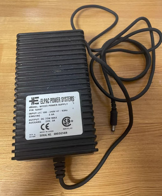 ELPAC POWER SYSTEMS W7224 Stromversorgung P/N：52697 24V 3A Adapter Charger Kabel