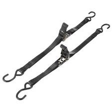 Boat Trailer Transom Tie Down Straps 1"x3.3' 1763lbs with S Hook Black