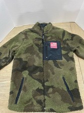 Urban Pipeline Fleece Jacket Youth Large Woodland Camo Full Zip Hunting Camping