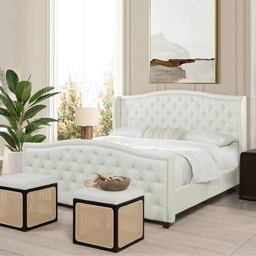 JUEGO DE CAMA TAPIZADA JENNIFER TAYLOR HOME MARCELLA, KING, 52130-4-879-2 - BLANCO Foto 3 de 4