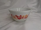 Vintage Pyrex Friendship Birds 1 1/2 Pt Bowl 401 - Red & Orange Birds & Flowers