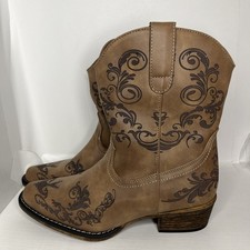 DREAM PAIRS Womens Cowboy Cowgirl Western Ank...