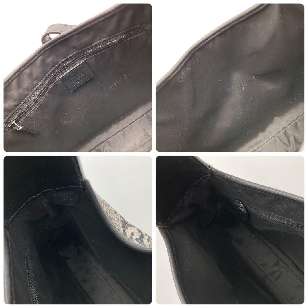 GUCCI Jackie Shoulder Bag Python Pattern Black Se… - image 8