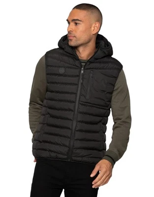 Mens Threadbare Lightweight Padded Sleeveless Gilet Hooded Warm Bodywarmer - Image 1 of 2