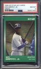 1988 - 1992 Star Ad Cards Baseball KEN GRIFFEY JR. GREEN PSA 8 MARINERS NMMT HOF