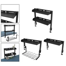Clamp on Desk Shelf Desktop Storage Shelf Sturdy Easy to Install Multipurpose