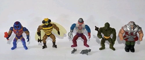 Vintage Mattel MOTU Masters Of The Universe 5 Figures Complete He-man
