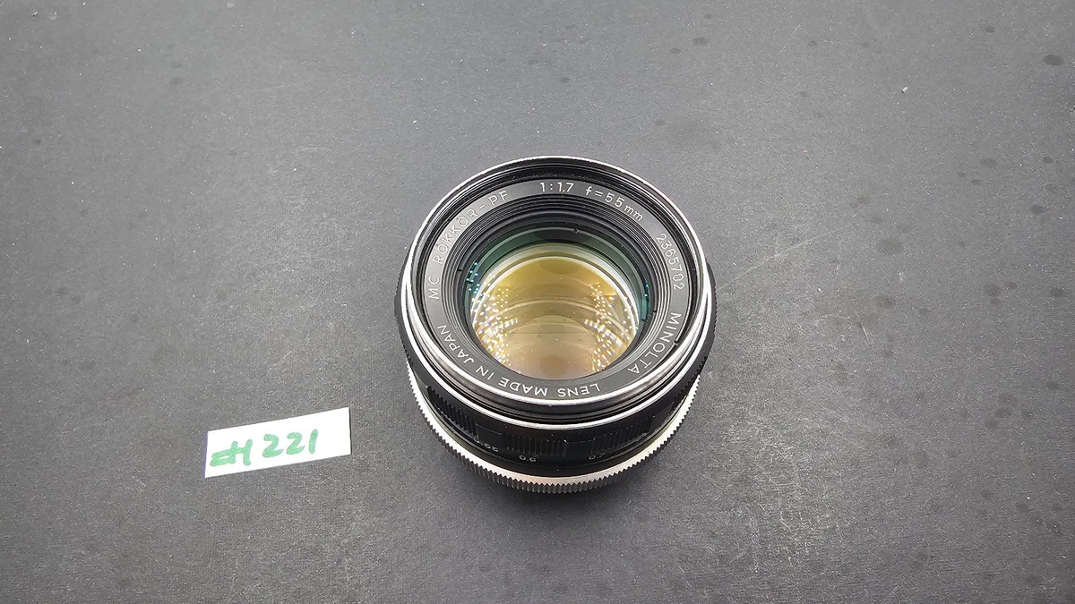 Minolta Rokkor PF 55mm Focal Camera Lenses f/1.7 Maximum Aperture