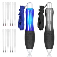 Pens with 12 Refills, Large Bold Grip Pens Aids Writing for Elderly Hand Tremors