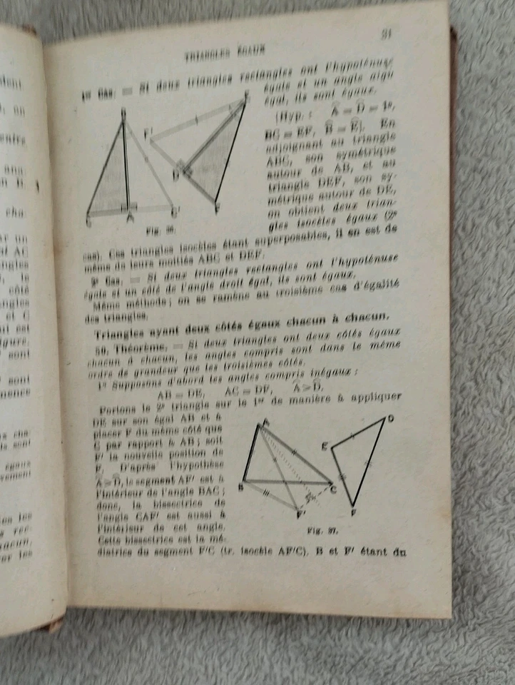 Ancien Livre Scolaire Géométrie Préparation écoles nationales d'arts et métiers - Photo 3/4
