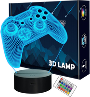 Lightzz 3D Gamepad Nachtlicht 16 Farben Touch Fernbedienung Timer