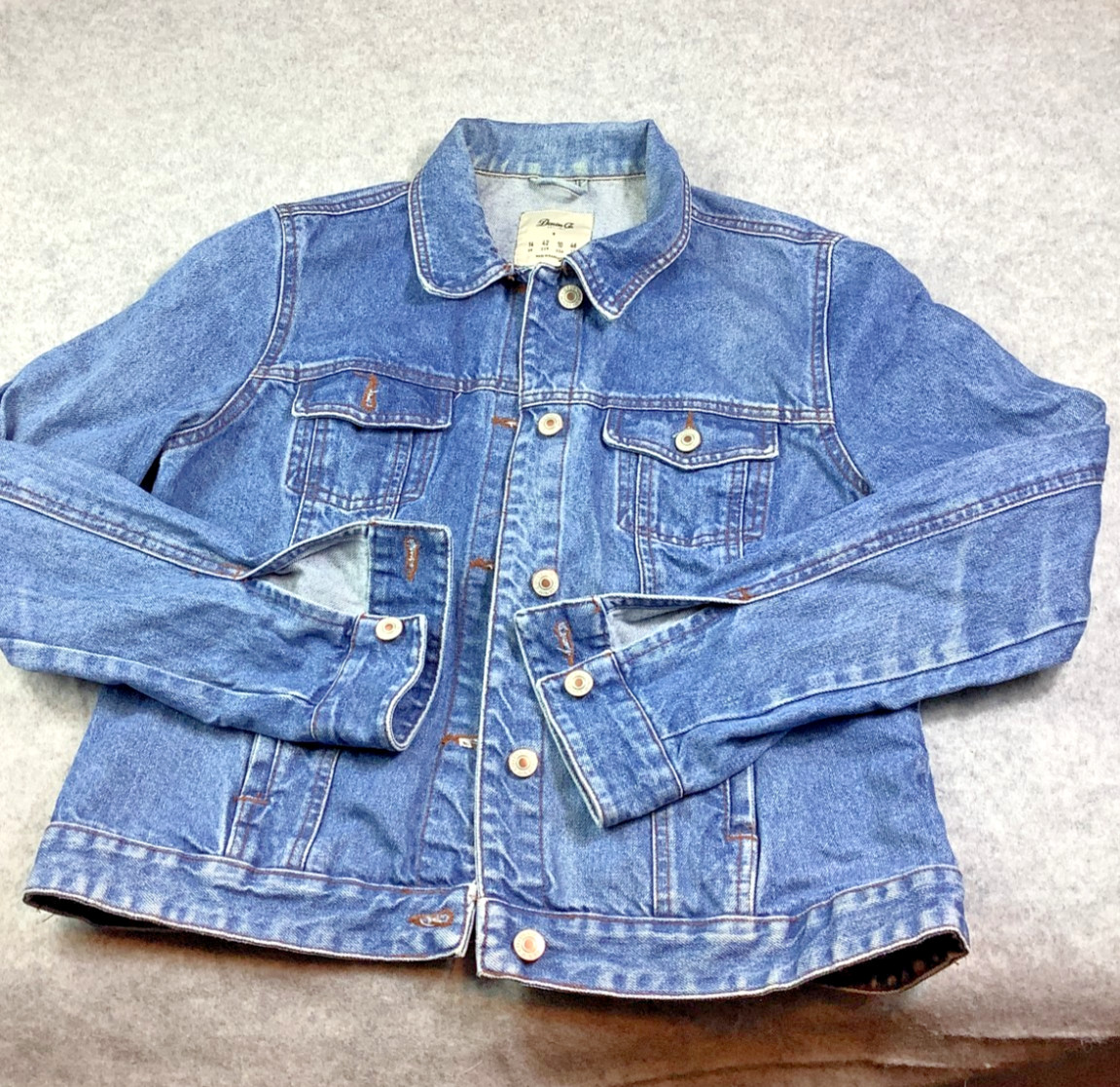 Women's Denim & Co. Classic Blue Denim Jacket, Size 14 Women's Clothing P8x image 3