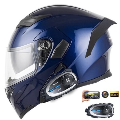 Bluetooth Motorcycle Helmet With Camera Recorder  Intercom Motorbike Helmets