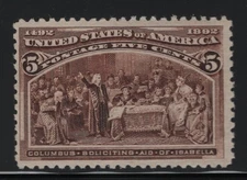 234 F-VF original gum previously hinged nice color cv $ 55 ! see pic ! B1