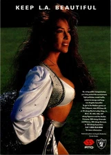 1991 •  RAIDERETTE Kimiko Tanaka for RTD Print Ad • 1990s  LA RAIDERS ADS.101