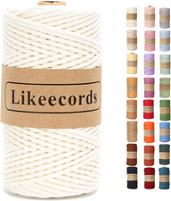 Braided Cotton Cord, 3Mm X 109Yards - Macrame Rope, 100 Natural Cotton, Colorfu