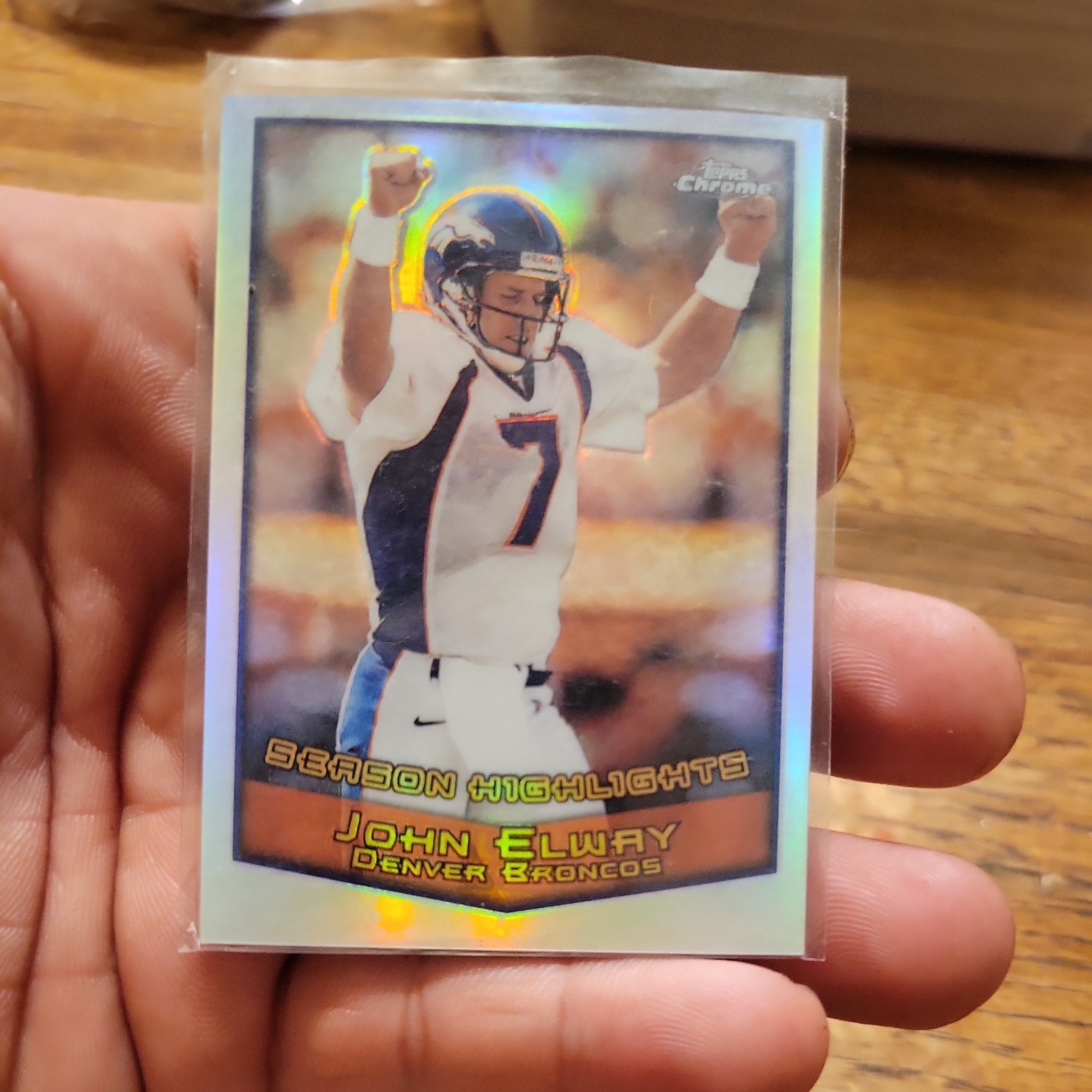 1999 Topps Chrome John Elway Refractor #127 Broncos