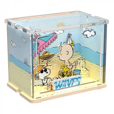 Peanuts (Snoopy) - Maquette Bois Mini Scene Chilling At The Beach - Pantasy - Photo 1/4