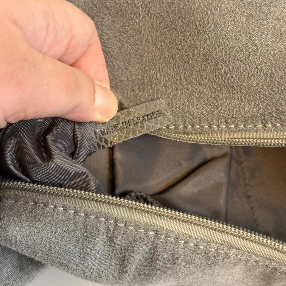 Bolsa tote de ombro Buco couro cinza estampa de cobra bolsa de mão escritório vestuário de trabalho - Imagem 2 de 4