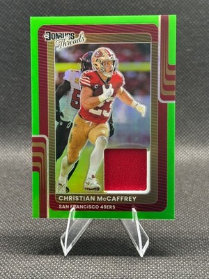 2025 Donruss Optic #DTBH-CMY Christian McCaffrey Neon Green #/149 - 49ers