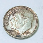 1961 Roosevelt Dime 90% Silver Coin Circulated Coin #6216