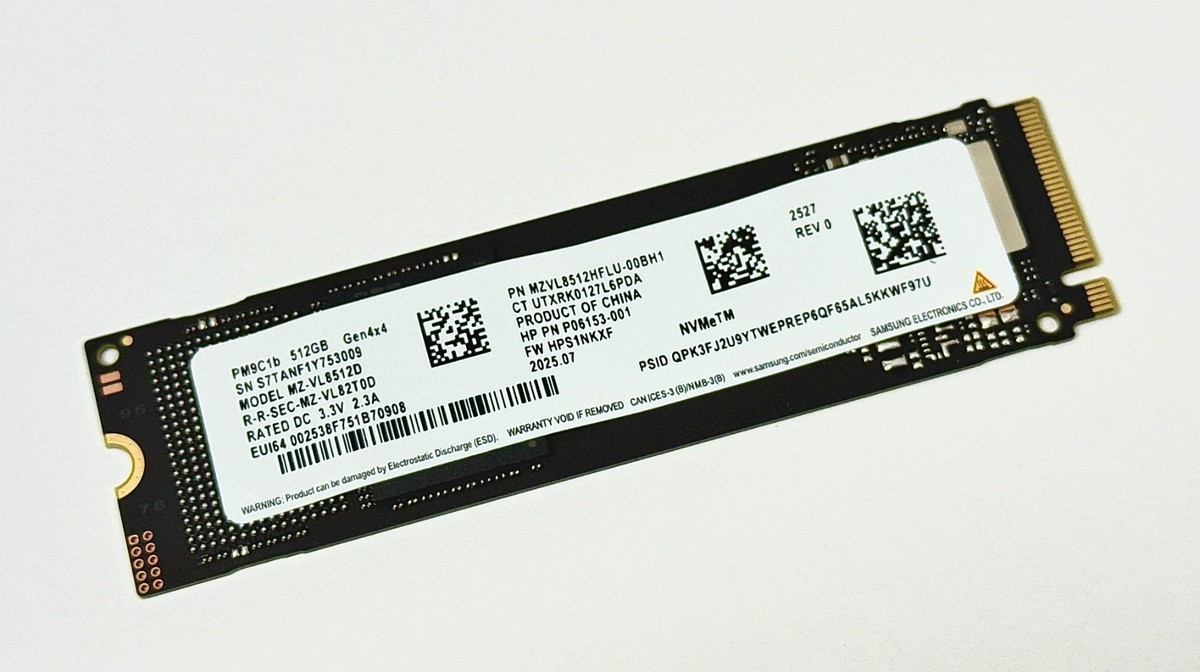 【正常100%】Samsung PM9C1b 512GB Gen4 Samsung PM9C1b 512GB NVMe SSD PCIe 4.0 x4 – MZVL8512HFLU-00B07