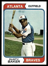 1974 Topps Dusty Baker Atlanta Braves #320