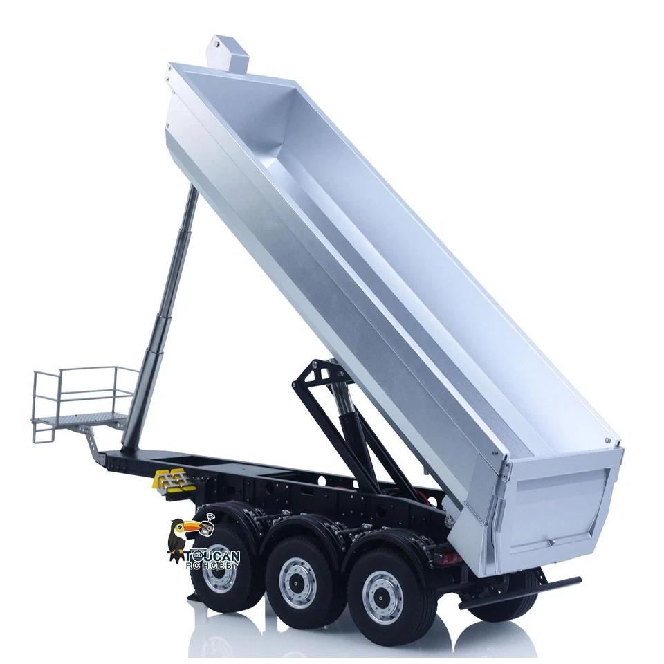 KABOLITE 1/14 Metal Semi Trailer Dumper Electric Lifting for RC Tractor Truck - Image 2 of 4