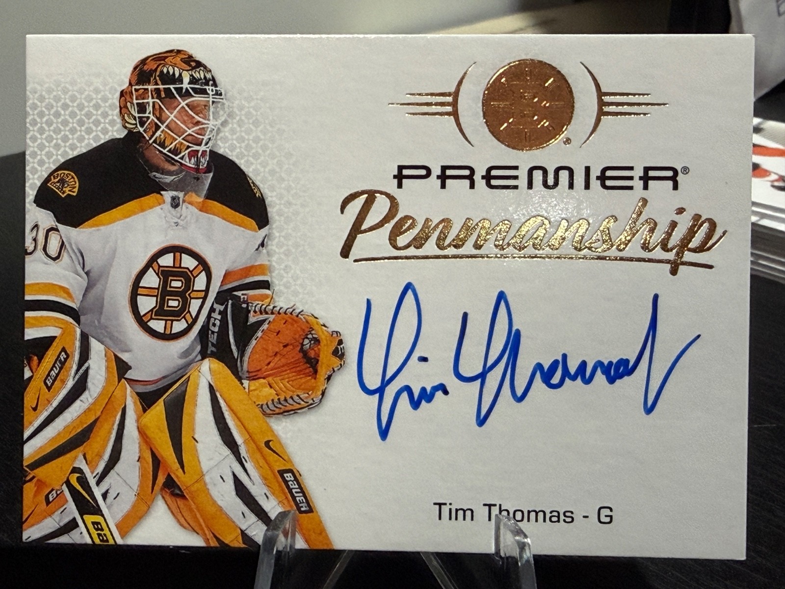 Tim Thomas #TT 2010-11 Panini Pinnacle Hockey Threads Patches