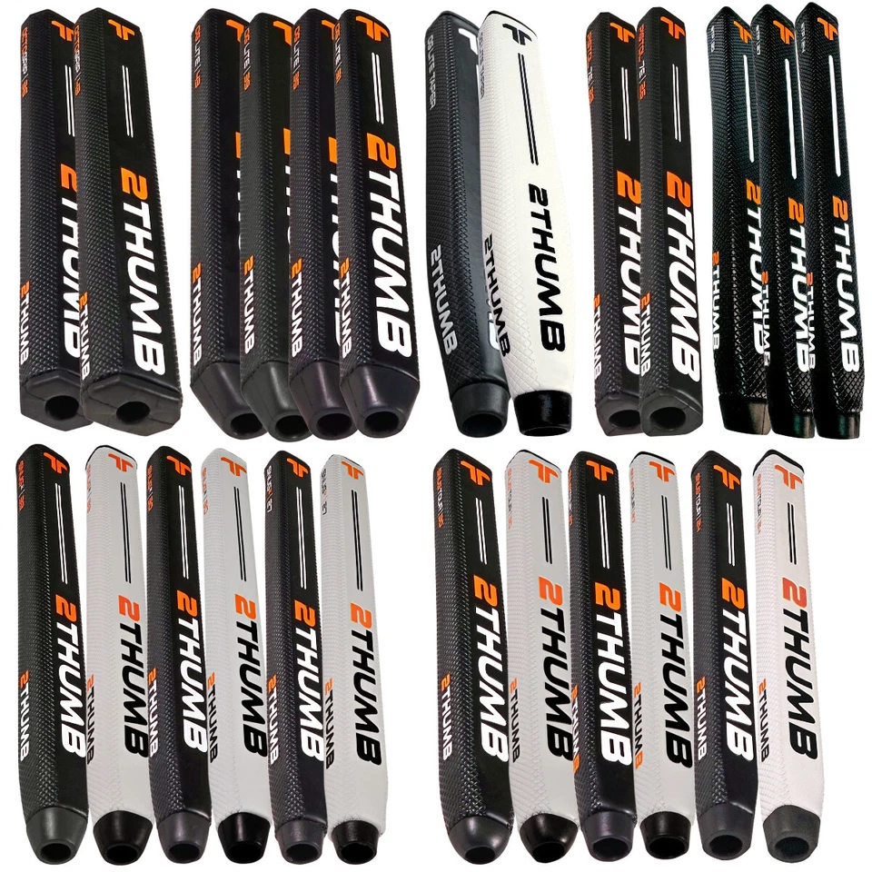 2Thumb Golf Puttergriff - OctoTech, Snug, 7E, OG Lite - schwarz oder weiß 2 Daumen