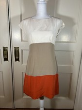Eliza J Women’s 100% Silk Color Block Mini Dress Size 6